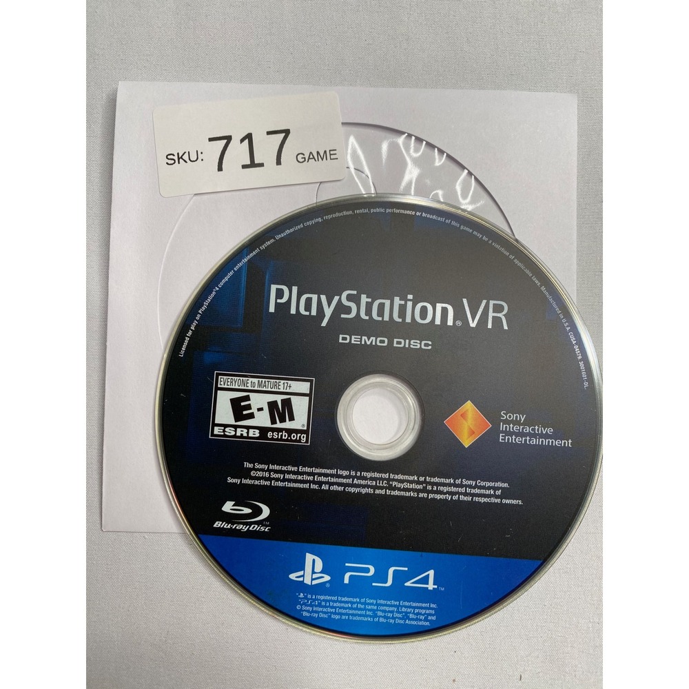 Sony PlayStation VR Demo Disc PS4